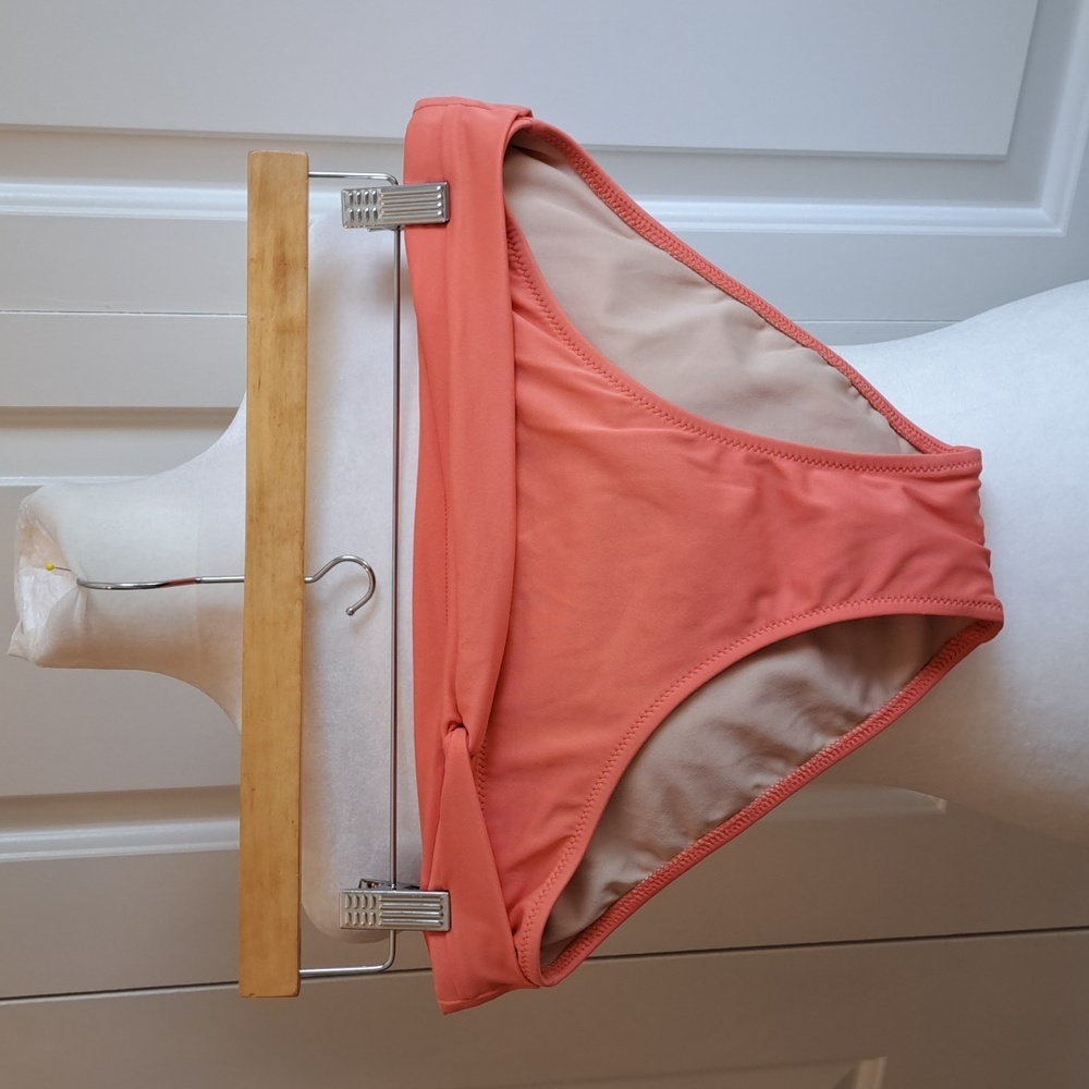 J.Crew Womens‎ Surf Hipster Twist Foldover Melon Bikini Bottom Lined Size MD